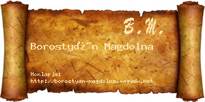 Borostyán Magdolna névjegykártya