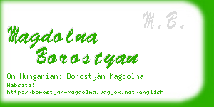 magdolna borostyan business card